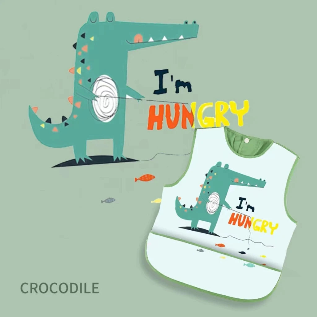 Children's New Bib Coverall Anti-Dirty Wash-Free Baby Coverall Men And Women Baby Rice Pocket Summer Toddler Apron