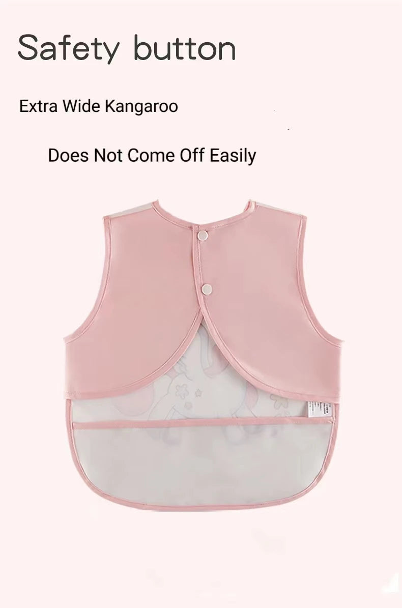 Children's New Bib Coverall Anti-Dirty Wash-Free Baby Coverall Men And Women Baby Rice Pocket Summer Toddler Apron